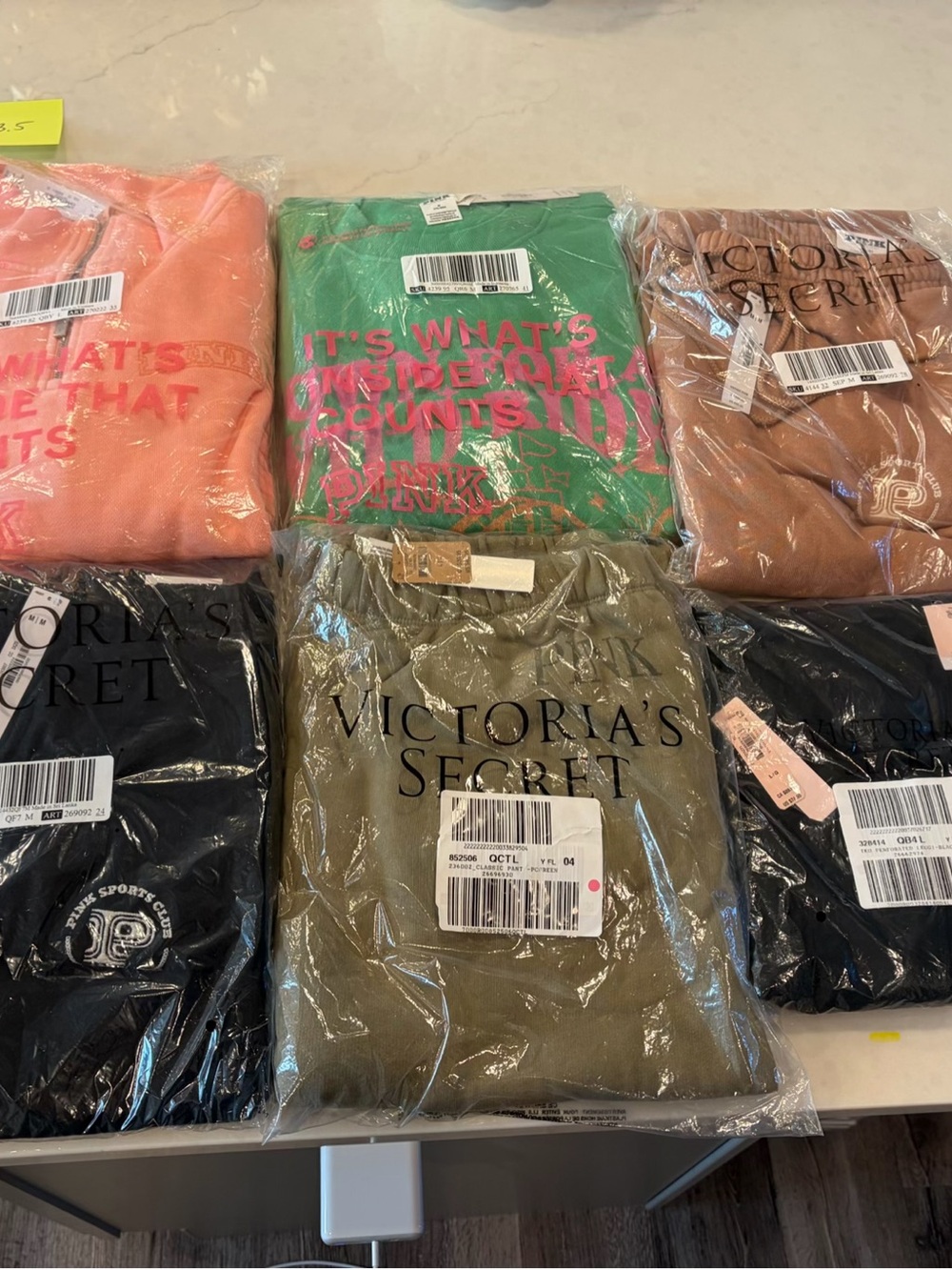 Victoria's Secret PINK 2 Sweatshirts and 3 Sweatpants & 1 Leggings NEW